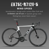 SAVA EX7-SL 24 Speeds Road Bike Bicycle 700C Bike for Adult Disc Brake Road Bike with R7120 24 Speed Group Set + UCI Cetificated