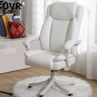 UVR Home Computer Chair with Footrest Boss Chair Bedroom Swivel Backrest Chair Sponge Cushion Not Tired Sedentary Office Chair