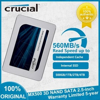 Crucial MX500 SSD Internal solid state drive 250GB 500GB 1TB 2TB 4TB SATA3.0 Interface 3D NAND SATA 2.5 Inch SSD up to 560MB/s