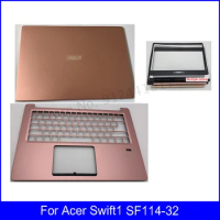 NEW aptop LCD Back Cover For Acer Swift1 SF114-32 Series LFront Bezel Palmrest Upper Case A B C Cover Silver Pink