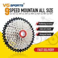 VG Sports Bicycle Cassette Freewheel MTB 9 Speed 32T 36T 40T 42T 46T Sprocket 9V Velocidade Mountain Bike Parts Red Black Gold