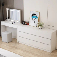 Customized intelligent voice lifting hidden mirror dressing table closet integrated bedroom TV cabinet makeup table combined bed
