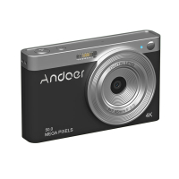 Andoer กล้องดิจิตอลขนาดกะทัดรัด4K กล้องวิดีโอ50MP 2.88นิ้วหน้าจอ IPS โฟกัสอัตโนมัติ16X ซูมใบหน้า Detact Smile Capture Flash