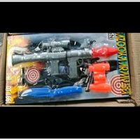 Mainan anak senjata bazoka bahan plastik aman dimainkan miniatur bazooka army keren murah basoka