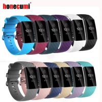 Honecumi Sport Bands For Fitbit Charge 3/4 Band TPU Smart Watch Strap Accessories Wristband For Fitbit Charge 4 Bracelet