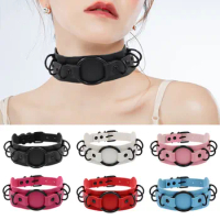 Sexy Punk Black Circle Round Choker Collar Faux Leather Bondage Cosplay Statement Anime Jewelry Women Harness Gothic Necklace
