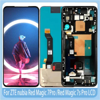 Original For ZTE nubia Red Magic 7 Pro NX709J LCD Screen Touch Digitizer Assembly For ZTE nubia Red Magic 7S Pro NX709S LCD