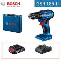 Bosch Brushless Electric Drill GSR 185-LI Professional Cordless Drill Driver 18V Rechargeable Screwdriver Battery Powered