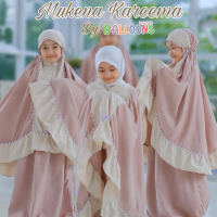 Mukena Anak-anak Model Terbaru 2-8 Tahun dengan Bahan Katun - Wanita, Dress, Dewasa, Basic, Syari, M