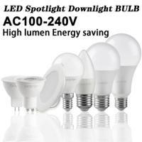 6PCS Downlight LED Spotlight Bulb GU10 MR16 AC100-240V GX53 E27 E14 Lamp Spot GU5.3 Lighting Indoor Home Decoration Bombillas