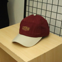 Linkswear Topi Polocap Bordir Distro Caps Baseball Cream Maroon 027
