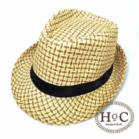 Topi Fedora Hat SQUARE LIST CREAM FEDORA