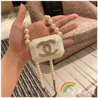 【耳機項鍊】【現貨】正品chanel香奈兒 21A新珍珠黑色AirPods Pro耳機殼項0