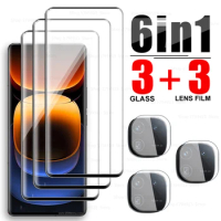 6In1 Camera Screen Protector For iQOO 12 Pro 5G Full Cover Curved Tempered Glass iQOO12Pro iQOO12 Pro 12Pro 6.78'' Protect films