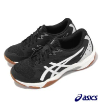 Asics 排球鞋 GEL-Rocket 11 女鞋 黑 白 抗扭 羽桌球 室內球場 運動鞋 亞瑟士 1072A093002