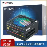 PC Source 750W IWONGOU Full-Module 80plus DC-DC Circuit Power Supply for Mining 110V/220V Active PFC Atx Fonte GAMESD1200 PSU