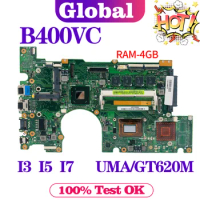 KEFU B400VC Notebook Mainboard For ASUS Pro B400A B400V Laptop Motherboard i3 i5 i7 4GB/RAM UMA/GT620M MAIN BOARD TEST OK