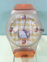 【震撼精品百貨】Hello Kitty 凱蒂貓 Sanrio HELLO KITTY手錶-草莓(橘)#03666 震撼日式精品百貨