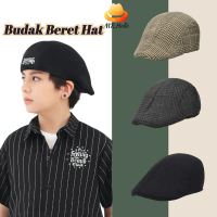 MrHello Budak/Kids Beret Cap Unisex (52-54CM)Houndstooth Newsboy Flap Cabbie Hat Cotton Golf Hat Boy