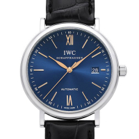 IWC 萬國錶 Portofino柏濤菲諾經典皮帶腕錶(IW356523)x藍面x40mm