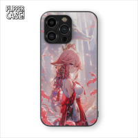 Glossy Casing HP Yae Miko Genshin Impact Untuk IPhone/Oppo/Samsung/Vivo/Realme/Xiaomi/Poco Softcase 
