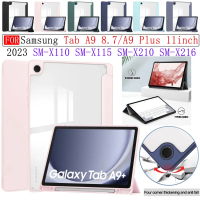 Penutup belakang lutsinar kalis kejutan dengan pemegang pen untuk Samsung Tab A9, 8.7 inci, SM-X110,