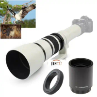 JINTU 500mm 1000mm F6.3 Manual Focus Telephoto Lens for Nikon Mount D3100 D3200 D7500 D5600 D3400 D5200 D5600 D3400 SLR Camera