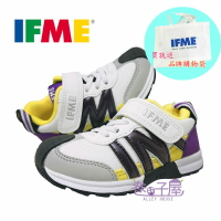 【買就送品牌購物袋】IFME 童鞋 勁步系列 機能運動鞋 慢跑鞋 [IF30-381013] 白黑【巷子屋】