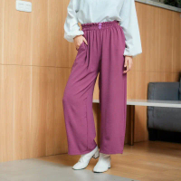 Kulot crinkle dewasa jumbo variasi kancing depan/celana kulot crinkle airflow wanita Celana Melar