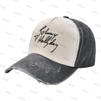 Custom Jean Baseball Caps Johnny-hallyday-signature for Men and Women DIY Design Cap Summer Sun Hat