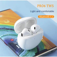 Pro6 Bluetooth Headphones Wireless Earphones Wireless Earbuds Stereo Sport Waterproof Headset Microphone for Xiaomi Smart Phones