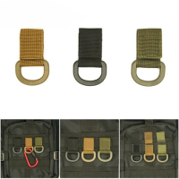 5Pc Tactical Multifunction Nylon Molle Webbing Belt D-Ring Carabiner Magic tape Hanging Keychain Backpack Hook molle buckle