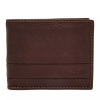 Fossil Fossil Lufkin Flip ID Bifold Dark Brown Dompet Pria - SML1390-201