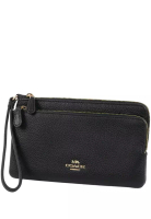 Coach Double Zip Wallet - Black
