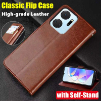 สำหรับ เคสโทรศัพท์, เคสช่องเสียบการ์ด, สำหรับ Honor X7a RKY-LX2, ซองหนัง, กระเป๋าสตางค์วินเทจ, เคสป้
