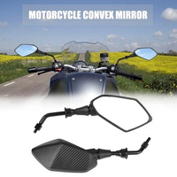 8mm 10mm Back Side Convex Mirror Handle Bar End Side Rearview Mirrors for Scooter E-Bike Motocycle 1 Pair Motorcycle Mirror