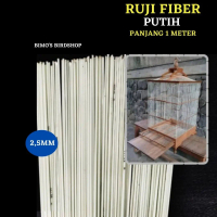 JERUJI FIBER RUJI FIBER 2,5MM PUTIH RUJI SANGKAR BURUNG STIK BATANG