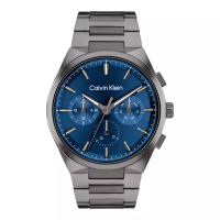 Calvin Klein Jam Tangan Pria Calvin Klein Distinguish 25200443 Men Multifunction Blue Dial Gunmetal 
