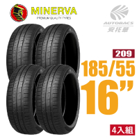 【MINERVA】209 米納瓦運動操控轎車輪胎 四入組 185/55/16適用FIT等車款(安托華)
