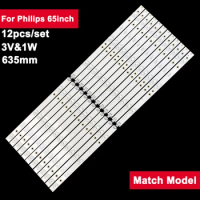 3V Square Lens TV Backlight Strips For Philips 65inch CEJJ-LB650Z-6S1P-M3030-L-3 65PUD6794/77 12pcs/set Led Strip Light