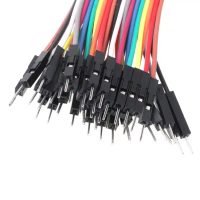 สายจัมป์  Jumper Wire  หนึ่งแผง 40เส้น สายแพจัมป์ Jumper Wire Bread Board Rehearsal  DuPont Line L28