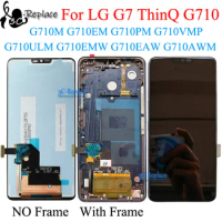 6.1'' For LG G7 ThinQ G710PM G710VMP G710ULM G710EMW G710EAW G710AWM LCD DIsplay Touch Screen Digitizer Assembly Frame