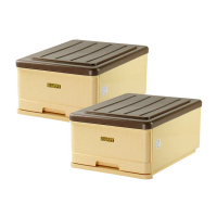 【HAPPY 快樂屋】日式禪風大整理箱2入-抽屜式收納櫃(可堆疊收納箱)