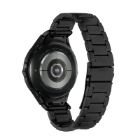 【Timo】SAMSUNG 三星 Galaxy Watch6/5/4 通用按鍵式不鏽鋼金屬錶帶-黑色