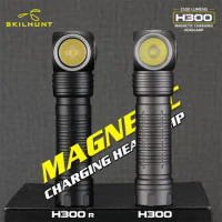 SKIlhunt H300 / H300R USB Rechargeable Flashlight L-shpe Headlamp 2500 Lumens Metal Magnetic Outdoor Headlight