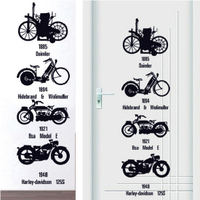 壁貼 個性自行車 無痕壁貼 可移動牆貼 牆壁貼紙 DIY組合壁貼
