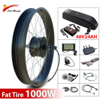 48V 1000W Fatbike Electric Bike Conversion Kit 20 26inch 4.0 Tyre Rear Wheel Hub Motor Snow Electric Bicycle Kit with Battery