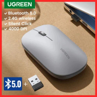 UGREEN Mouse Wireless Bluetooth 2.4G Silent Mice 4000 DPI Left Right Hand For MacBook Tablet Computer Laptop PC Wireless Mouse
