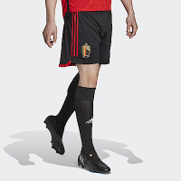 Adidas RBFA H SHO [HD9414] 男 足球 短褲 球褲 比利時隊 世足賽 世界盃 黑 紅