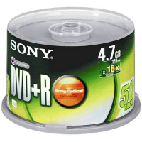 【文具通】已停產 僅剩庫存 SONY 索尼 DVD+R 16x 50入布丁桶 DVD±R 燒錄片 空白光碟片 B4010478